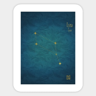 Night Sky Constellations - Lyra Sticker